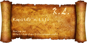 Kapitán Lili névjegykártya